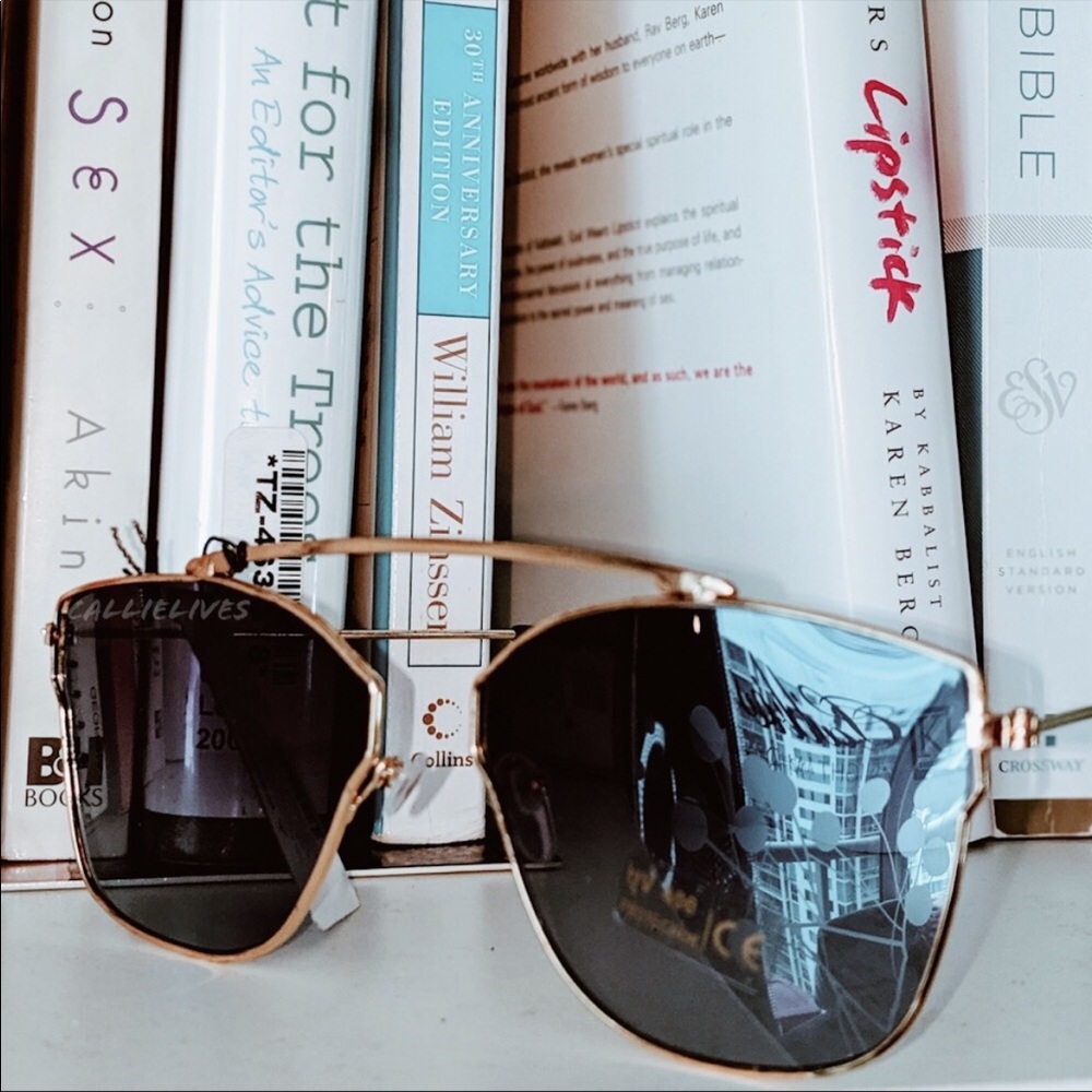 Miz Blue Charcoal Gold Sunnies: Ombré Tint Shades
